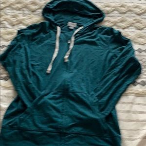 Lightweight zippered sweatshirt